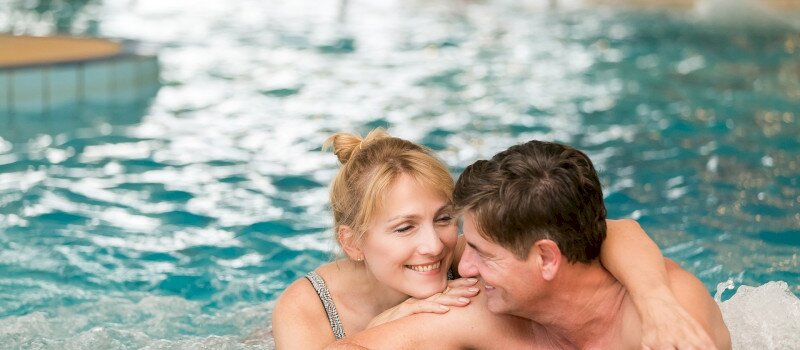 couple in the spa