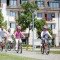 family with bicycle